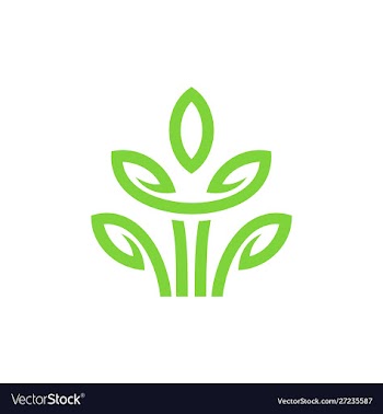 Simple leaf tree logo design vector image
