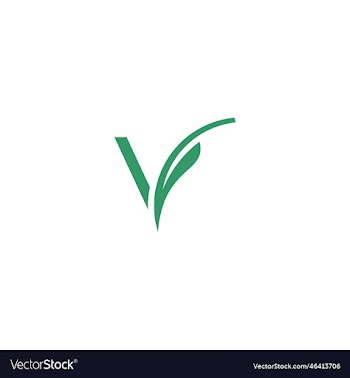 simple letter v leaves logo