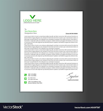 simple letterhead modern design
