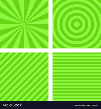 Simple lime color striped pattern set vector image
