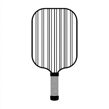 Simple Line Drawing of a Pickleball Paddle Simple Line Drawing of a Pickleball Paddle