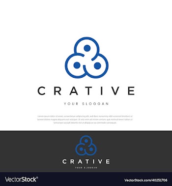 simple logo design three interconnected