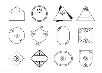 Simple logo set | Free stock vector - 599588