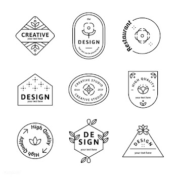 Simple logo set | Free stock vector - 599598