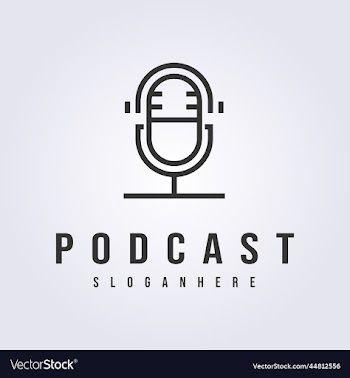 simple modern podcast logo design