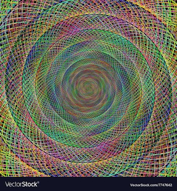 Simple multicolor fractal spiral background vector image