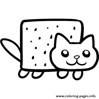 Simple Nyan Cat Coloring Pages Printable