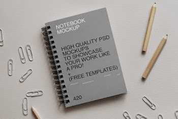 Simple Paper Notebook Mockup