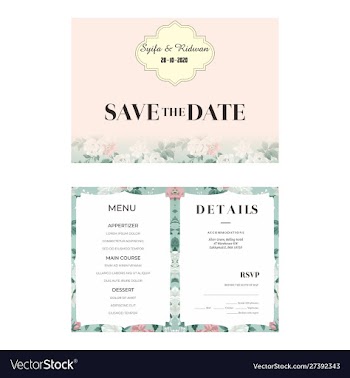 Simple pink background with flower wedding vector image