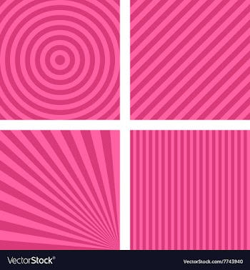 Simple pink striped pattern background set vector image