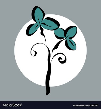 simple plant as icon or logo