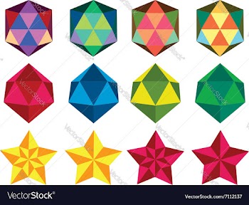 Simple Polygon Objects vector image