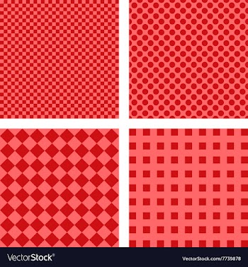 Simple red pattern set vector image