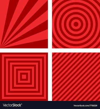 Simple red striped pattern background set vector image