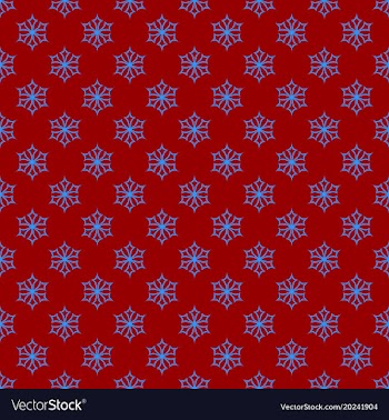 Simple repeating geometrical snowflake pattern vector image