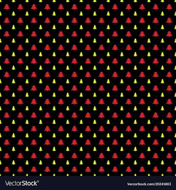 Simple repeating geometrical xmas tree pattern vector image