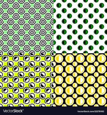 Simple repeating pattern set - circle background vector image