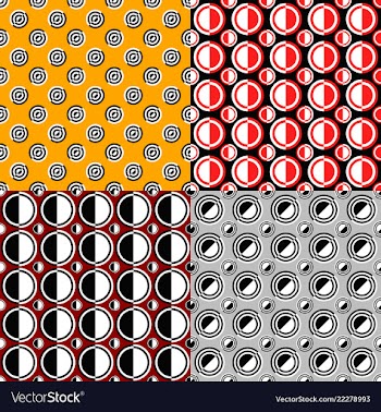 Simple seamless circle pattern background design vector image