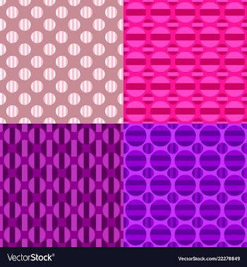 Simple seamless circle pattern background sets vector image