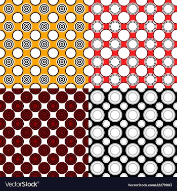 Simple seamless circle pattern background sets vector image