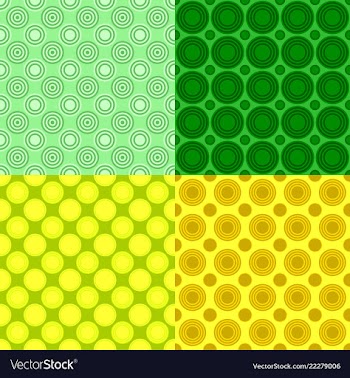 Simple seamless circle pattern background sets vector image