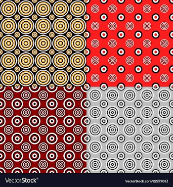 Simple seamless circle pattern background sets vector image