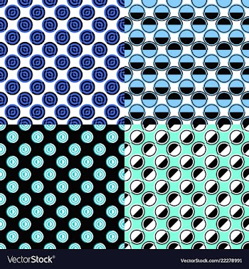 Simple seamless circle pattern design background vector image