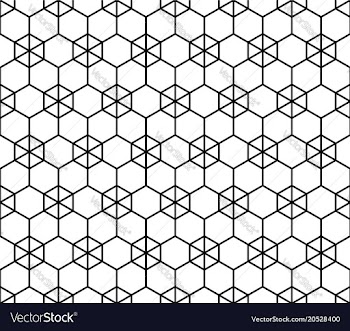 Simple seamless geometric ornament in monochrome vector image