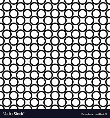 Simple seamless monochrome ring pattern vector image