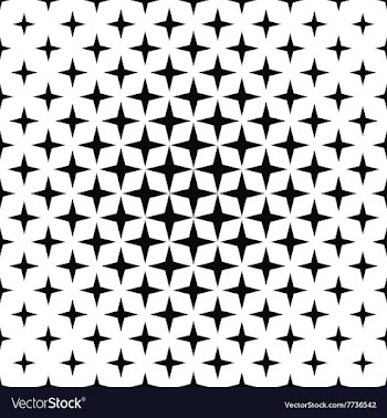 Simple seamless monochrome star pattern vector image