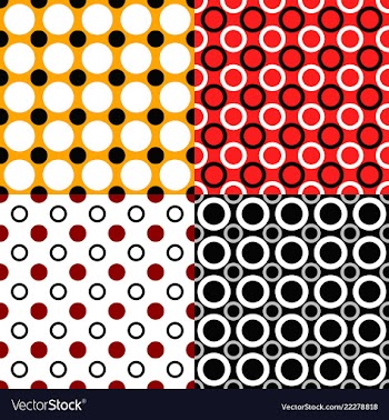 Simple seamless pattern set - circle background vector image