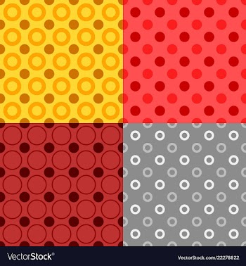 Simple seamless pattern set - circle background vector image