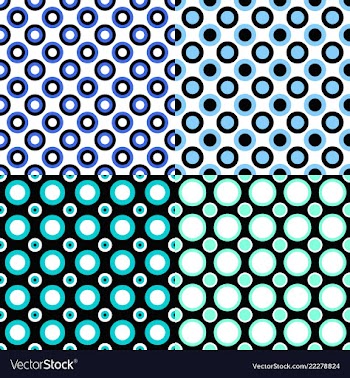 Simple seamless pattern set - circle background vector image