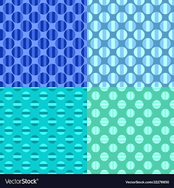 Simple seamless pattern set - circle background vector image