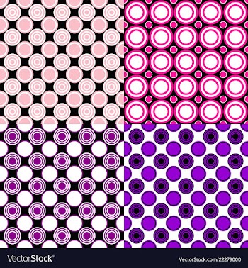 Simple seamless pattern set - circle background vector image