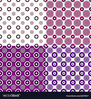 Simple seamless pattern set - circle background vector image