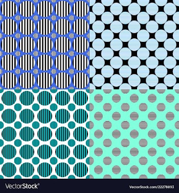 Simple seamless pattern set - circle design vector image