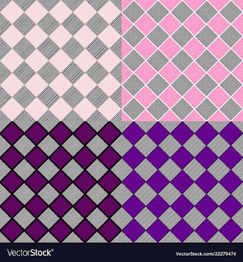 Simple seamless square pattern background set vector image