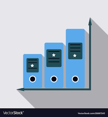 Simple set of folders line icon vector image