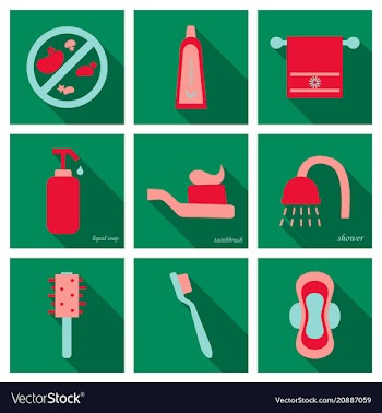Simple set of hygiene icons contains such icons vector image