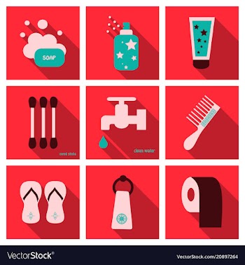 Simple set of hygiene icons contains such icons vector image