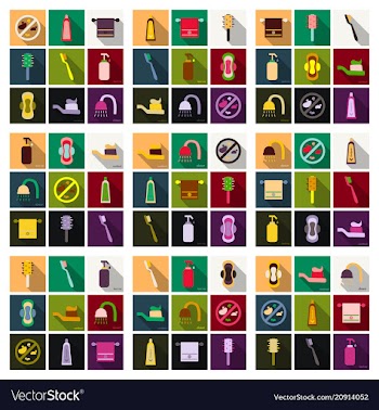 Simple set of hygiene icons contains such icons vector image