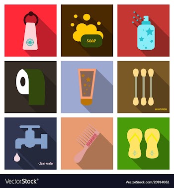 Simple set of hygiene icons contains such icons vector image