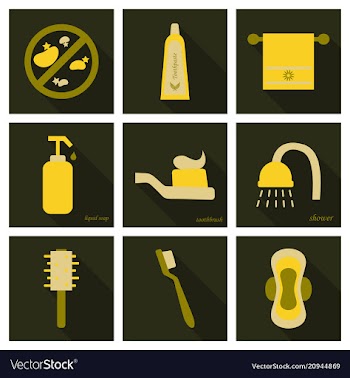 Simple set of hygiene icons contains such icons vector image
