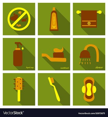 Simple set of hygiene icons contains such icons vector image