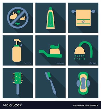 Simple set of hygiene icons contains such icons vector image