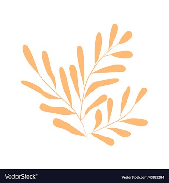 simple silhouette botanical branch leaf drawing