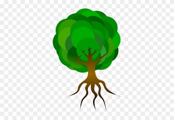 Simple Tree, Tree Branches, Roots, Clip Art, Skeleton, - Cartoon Tree With Roots
