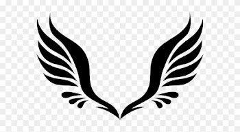 Simple Tribal Angel Wings - Transparent Background Wings Clipart