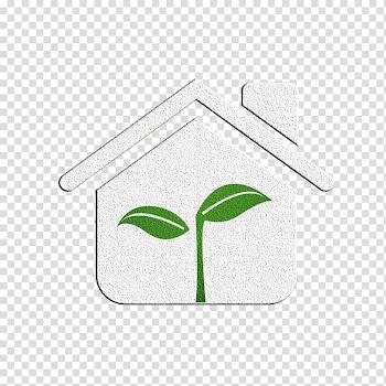 Simple white house grass transparent background PNG clipart